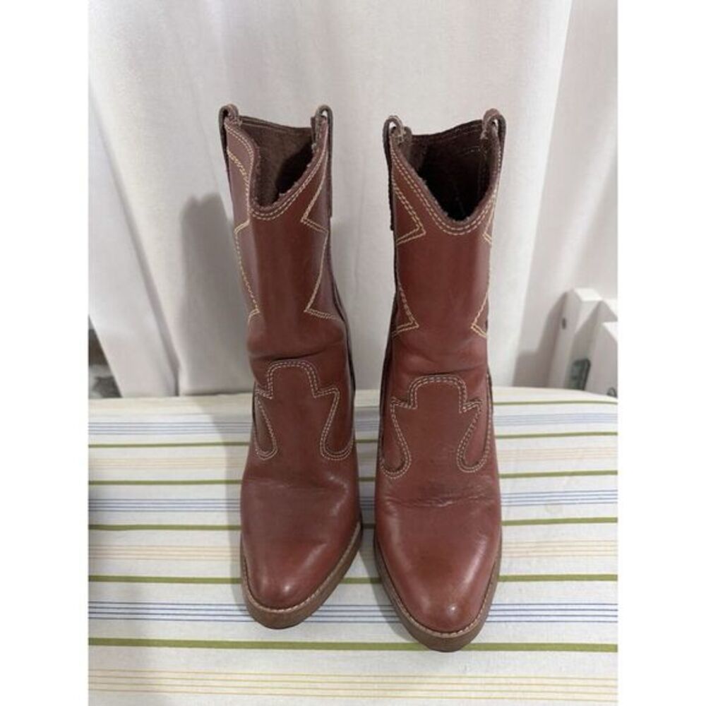 Vintage Leather Cowboy Low Ladies Boots.